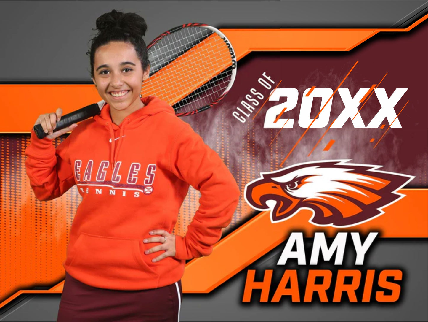 Class of 20XX Yard Sign Template - Shield - Phoenix Series-Photoshop Template - PSMGraphix