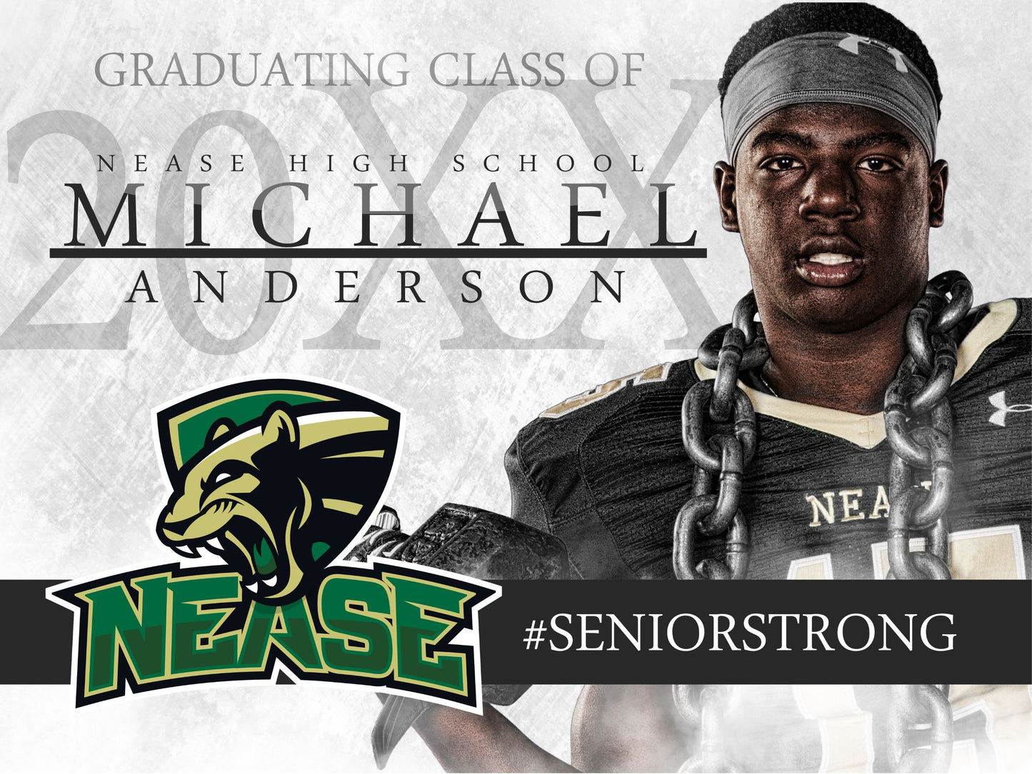 Class of 20XX Yard Sign Template - Senior Strong-Photoshop Template - PSMGraphix