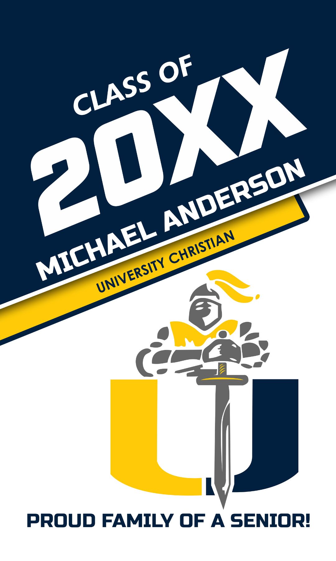 Class of 20XX - 30x50 Banner - School Logo-Photoshop Template - PSMGraphix