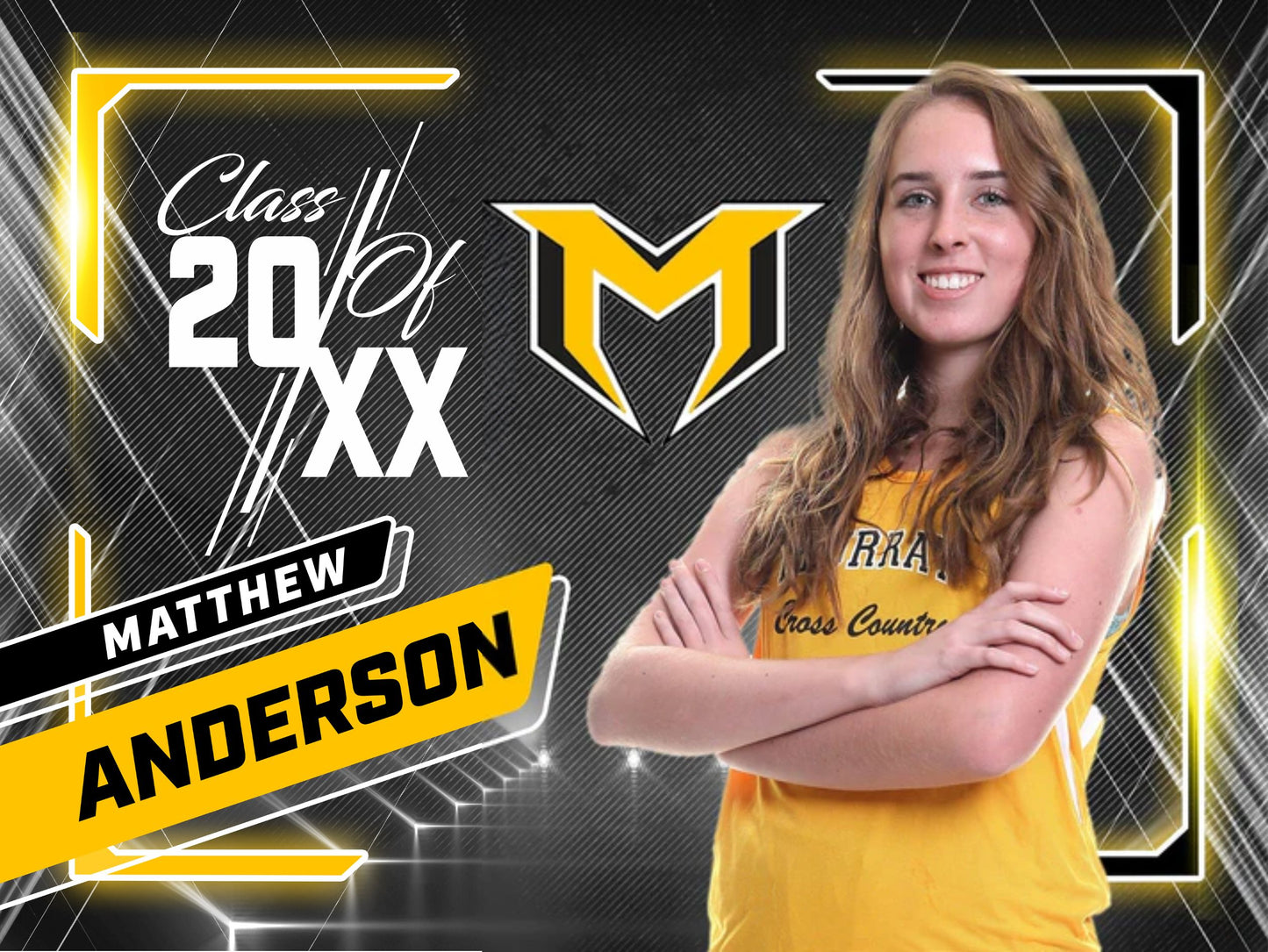 Class of 20XX Yard Sign Template - Upper Deck - Cinema Series-Photoshop Template - PSMGraphix