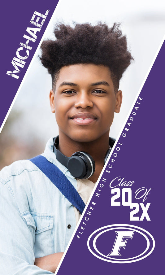 Class of 2024 - 30x50 Banner - Drop In Photo-Photoshop Template - PSMGraphix
