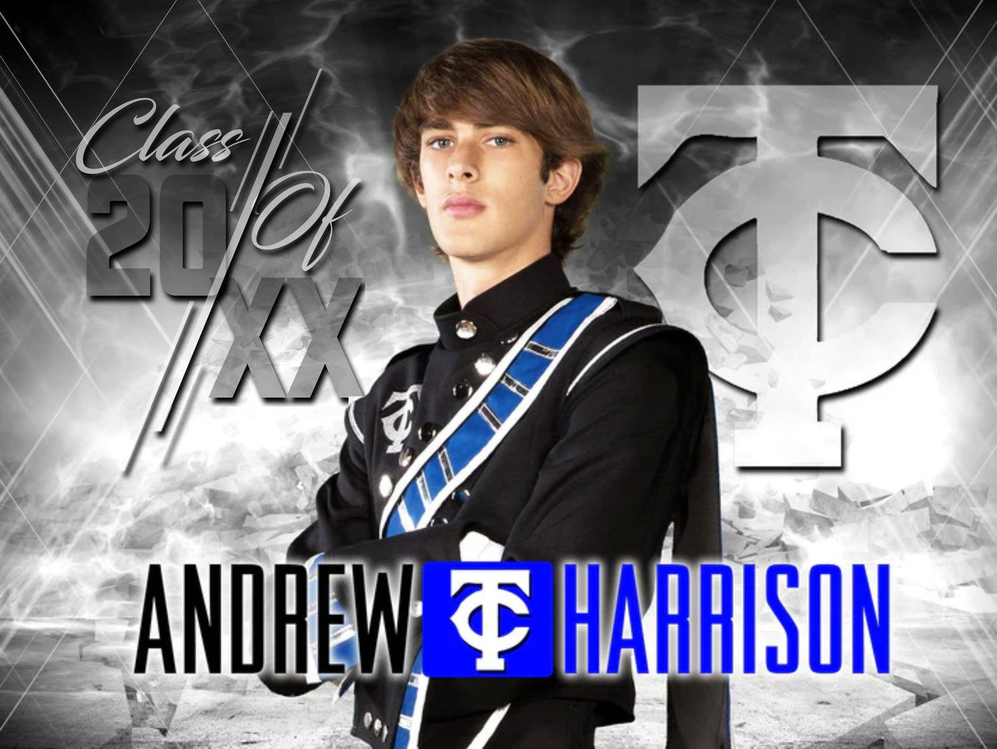 Class of 20XX Yard Sign Template - Punisher - Cinema Series-Photoshop Template - PSMGraphix