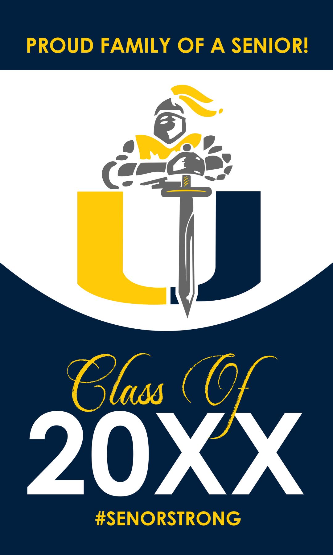 Class of 20XX - 30x50 Banner - School Logo Version-Photoshop Template - PSMGraphix