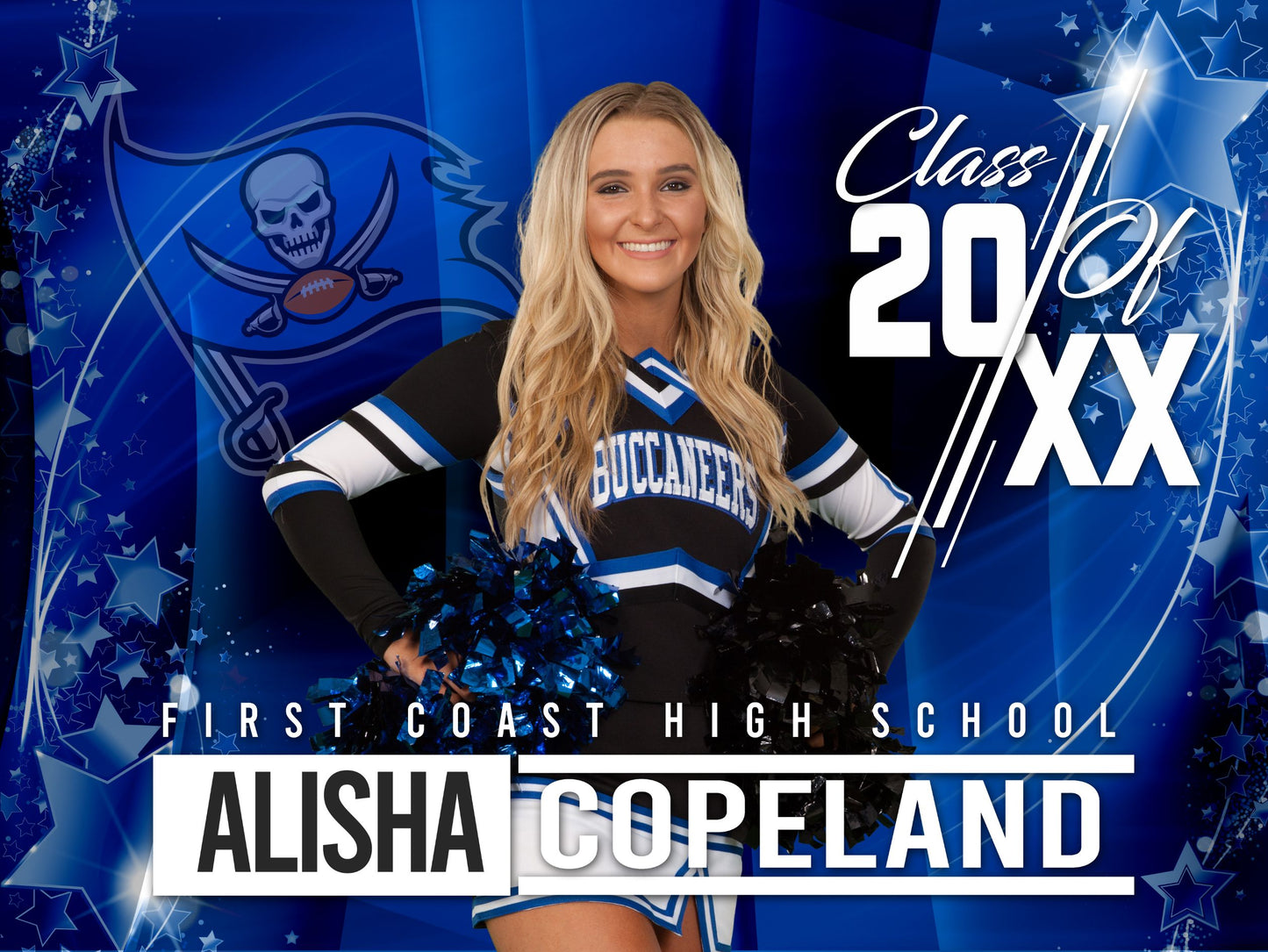 Class of 20XX Yard Sign Template - Star Warrior - Cinema Series-Photoshop Template - PSMGraphix