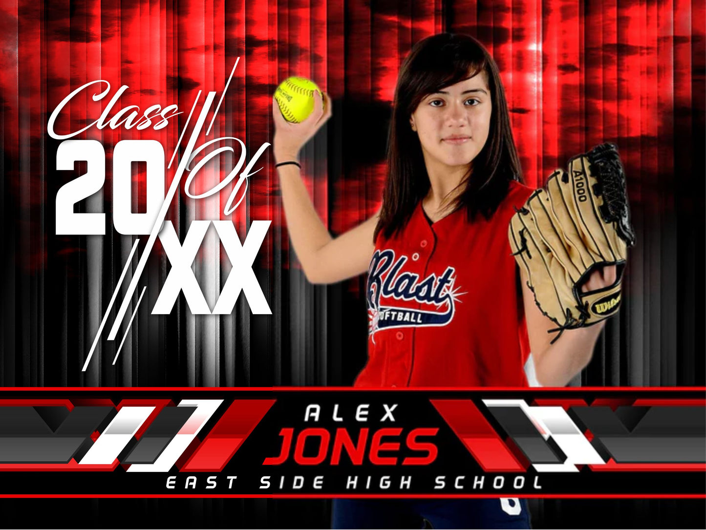 Class of 20XX Yard Sign Template - Fire Sky - Cinema Series-Photoshop Template - PSMGraphix