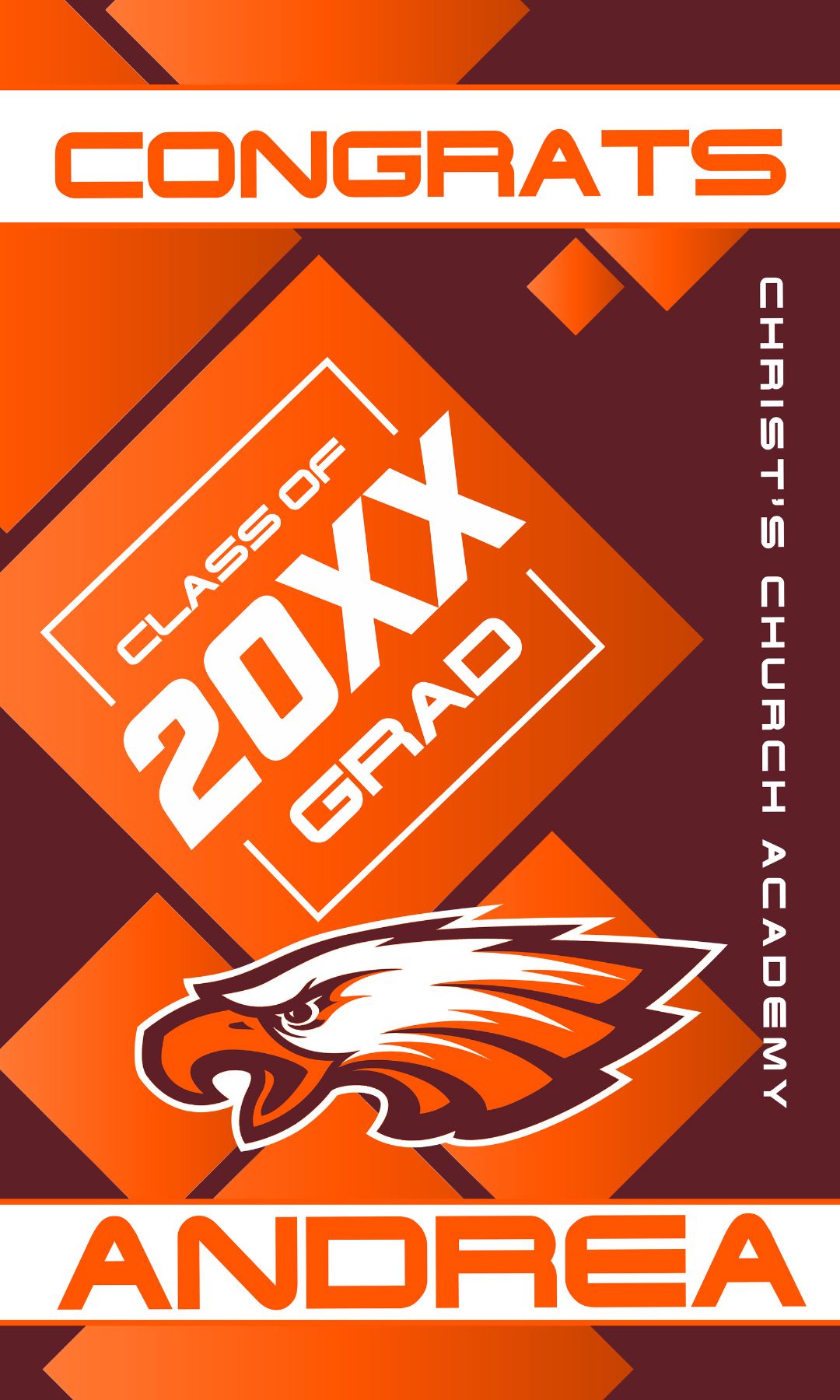 Class of 20XX - 30x50 Banner - Congrats V2-Photoshop Template - PSMGraphix