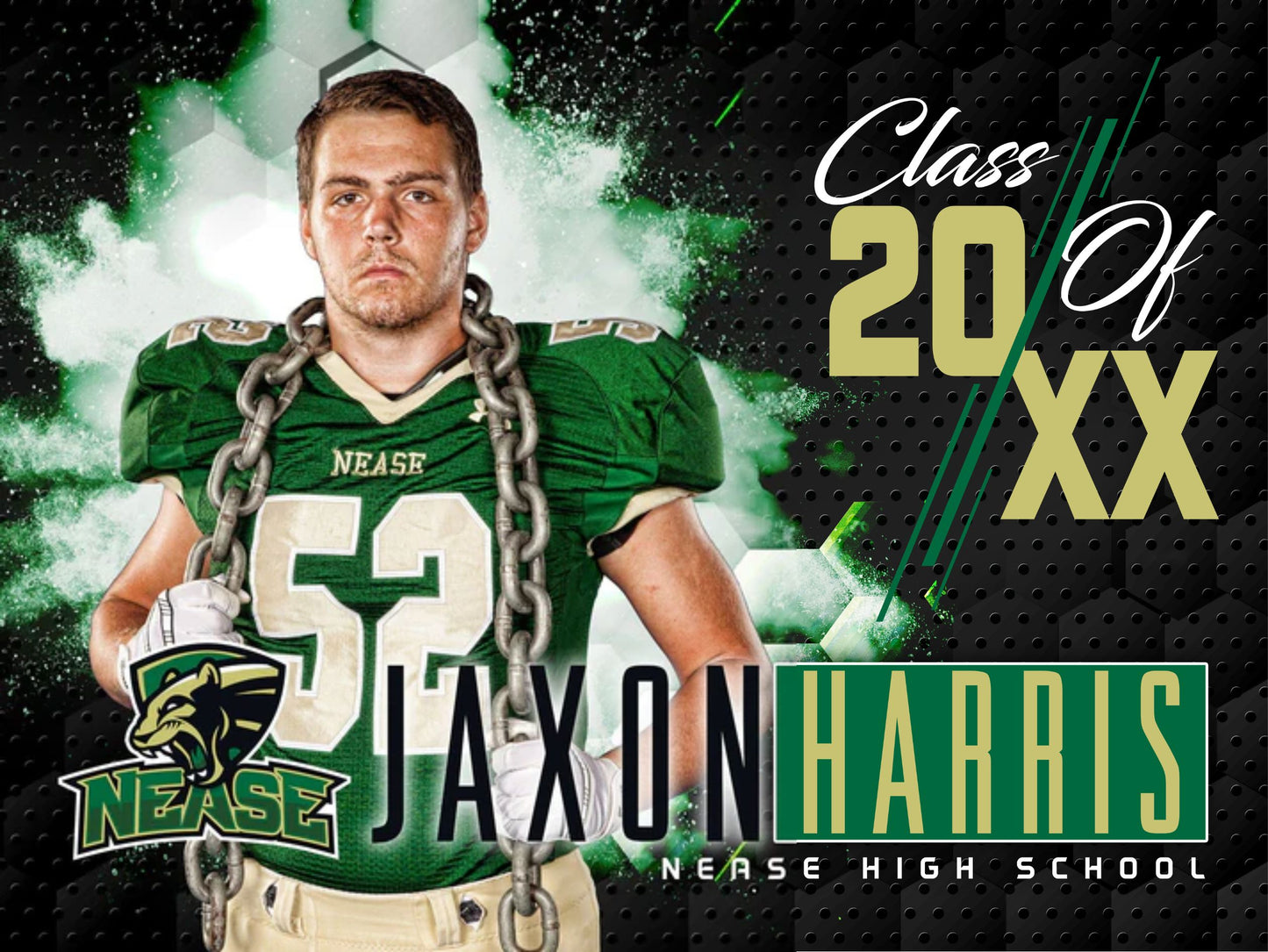 Class of 20XX Yard Sign Template - Honeycomb Burst - Elite Series-Photoshop Template - PSMGraphix