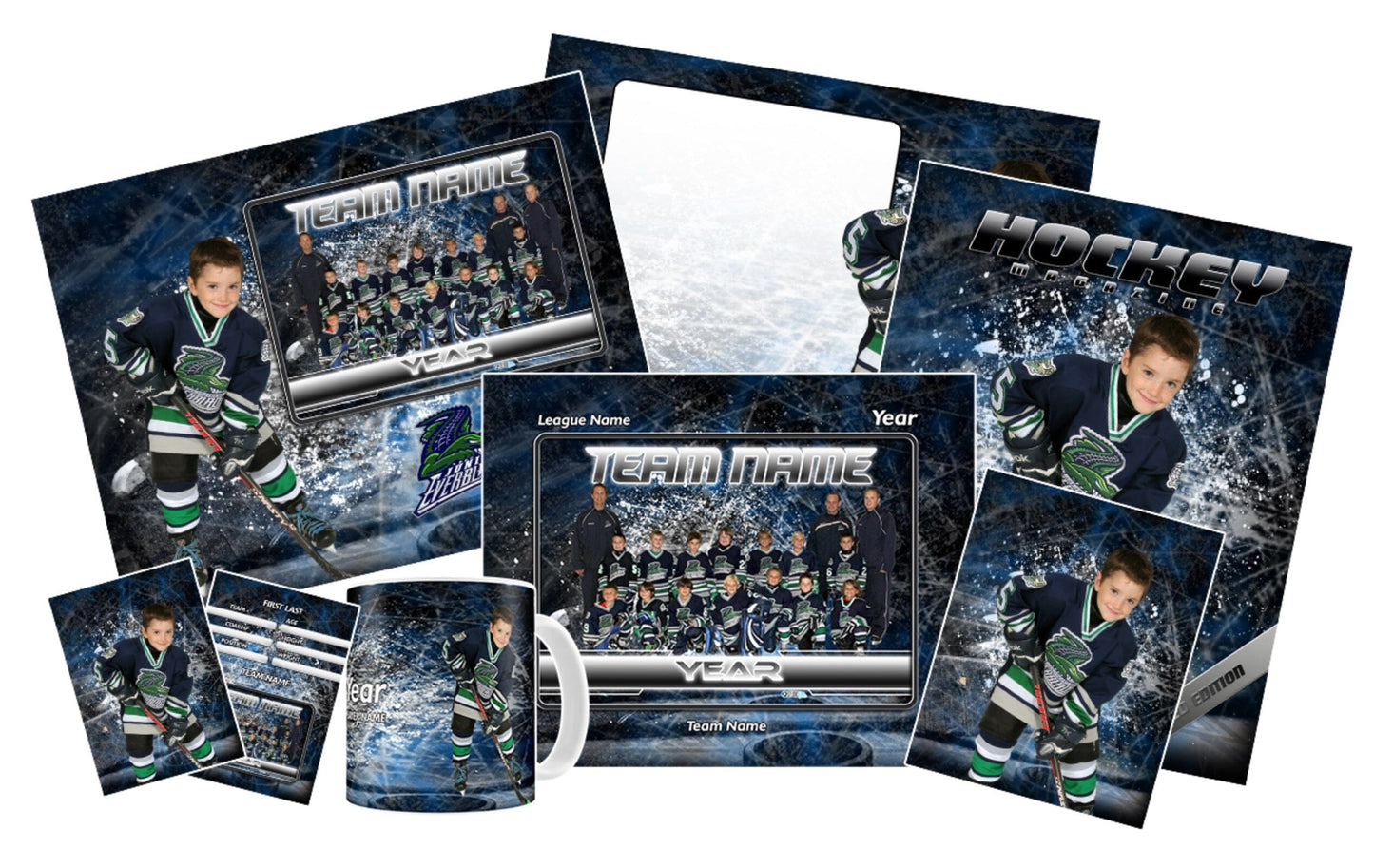 Blueliner Traditional Team & Individual Template Package-Photoshop Template - PSMGraphix