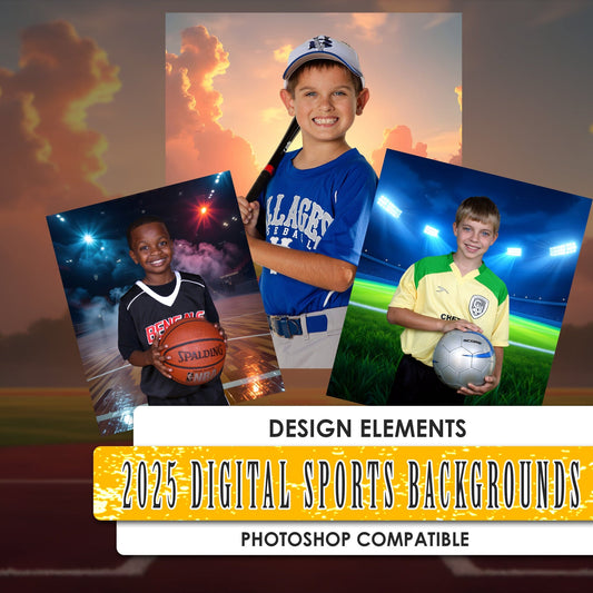 2025 Digital Sports Backgrounds-Photoshop Template - PSMGraphix