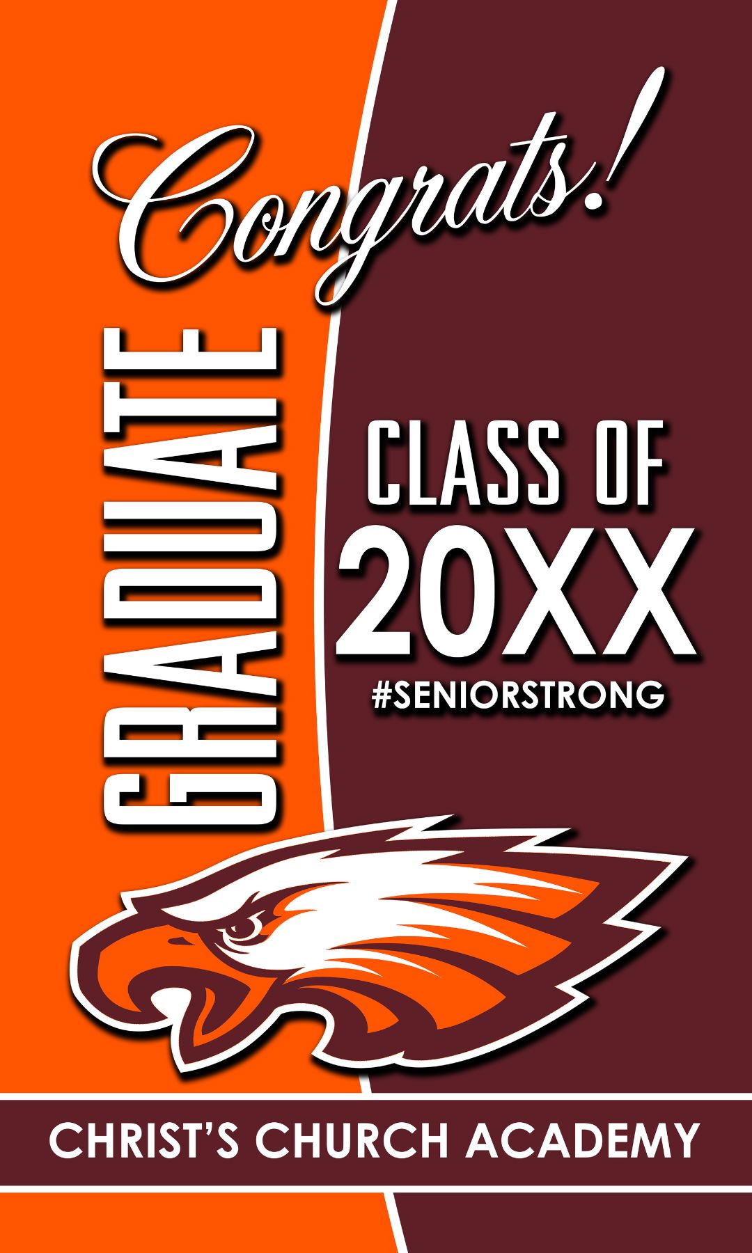 Class of 20XX - 30x50 Banner - Congrats V1-Photoshop Template - PSMGraphix