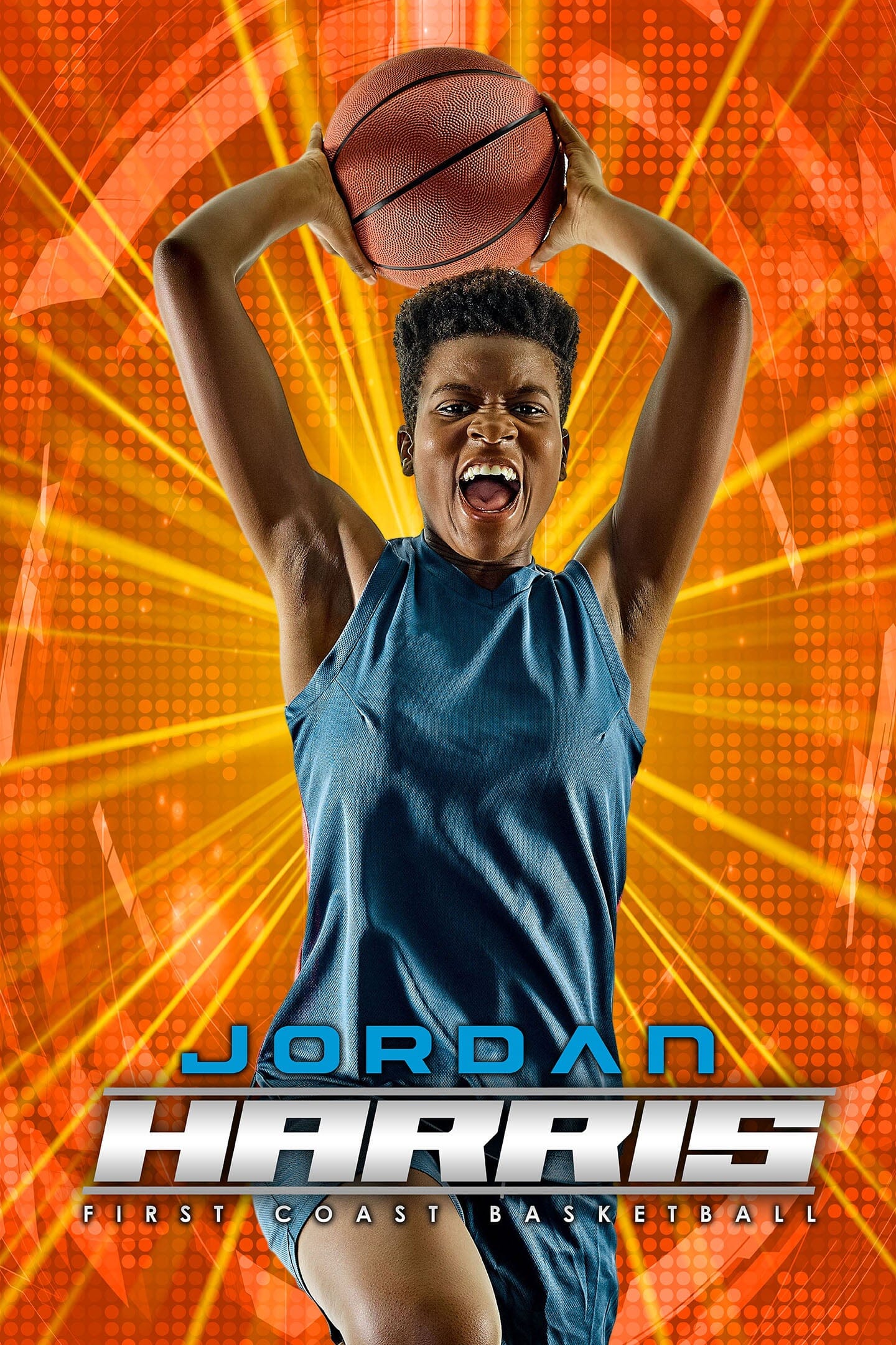 2:3 Ratio INDIVIDUAL POSTER/BANNER Photoshop Template - CYBER - Multi-Sport