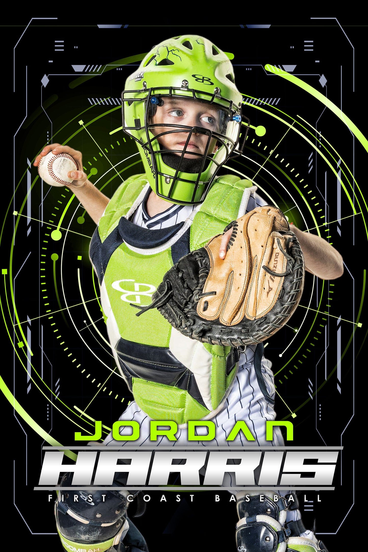 2:3 Ratio INDIVIDUAL POSTER/BANNER Photoshop Template - FRAMED - PLAYER ONE