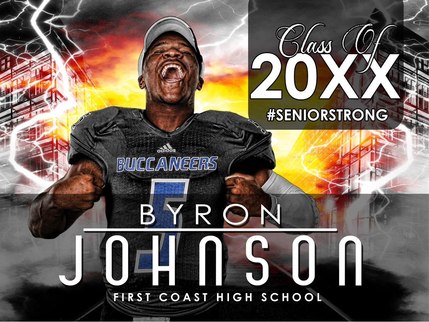 Class of 20XX Yard Sign Template - Downtown-Photoshop Template - PSMGraphix