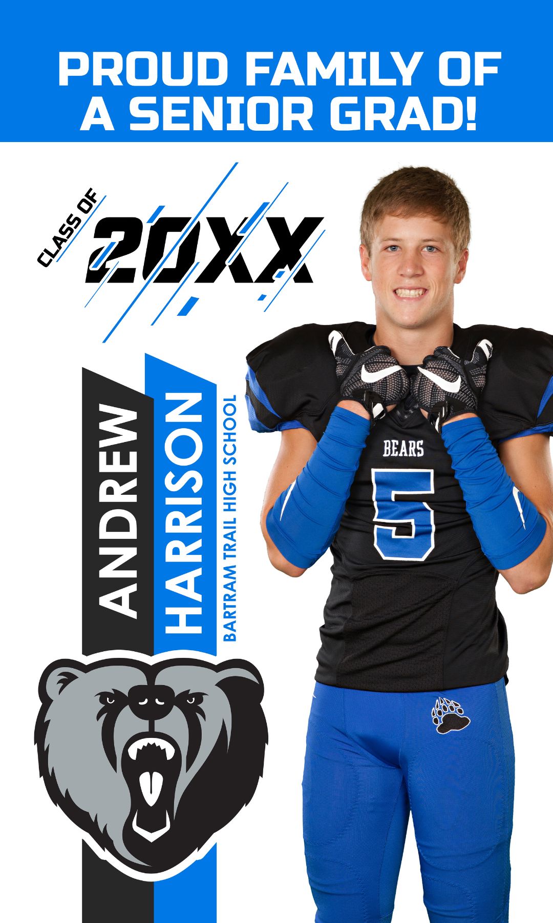 Class of 20XX - 30x50 Banner - Photo Cutout-Photoshop Template - PSMGraphix