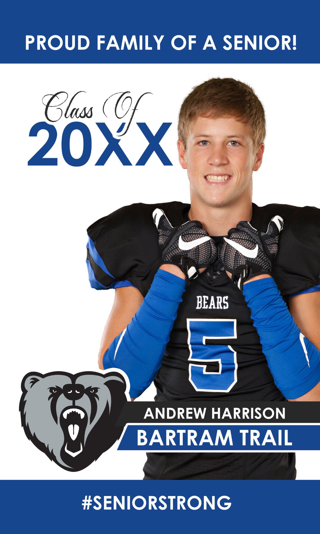 Class of 20XX - 30x50 Banner - Photo V1-Photoshop Template - PSMGraphix