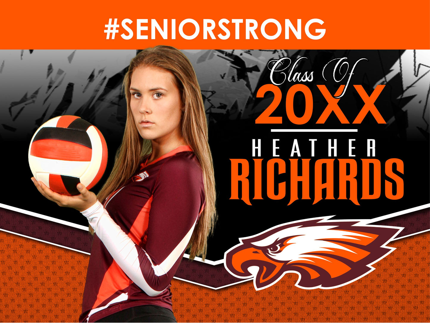 Class of 20XX Yard Sign Template - Breaker-Photoshop Template - PSMGraphix