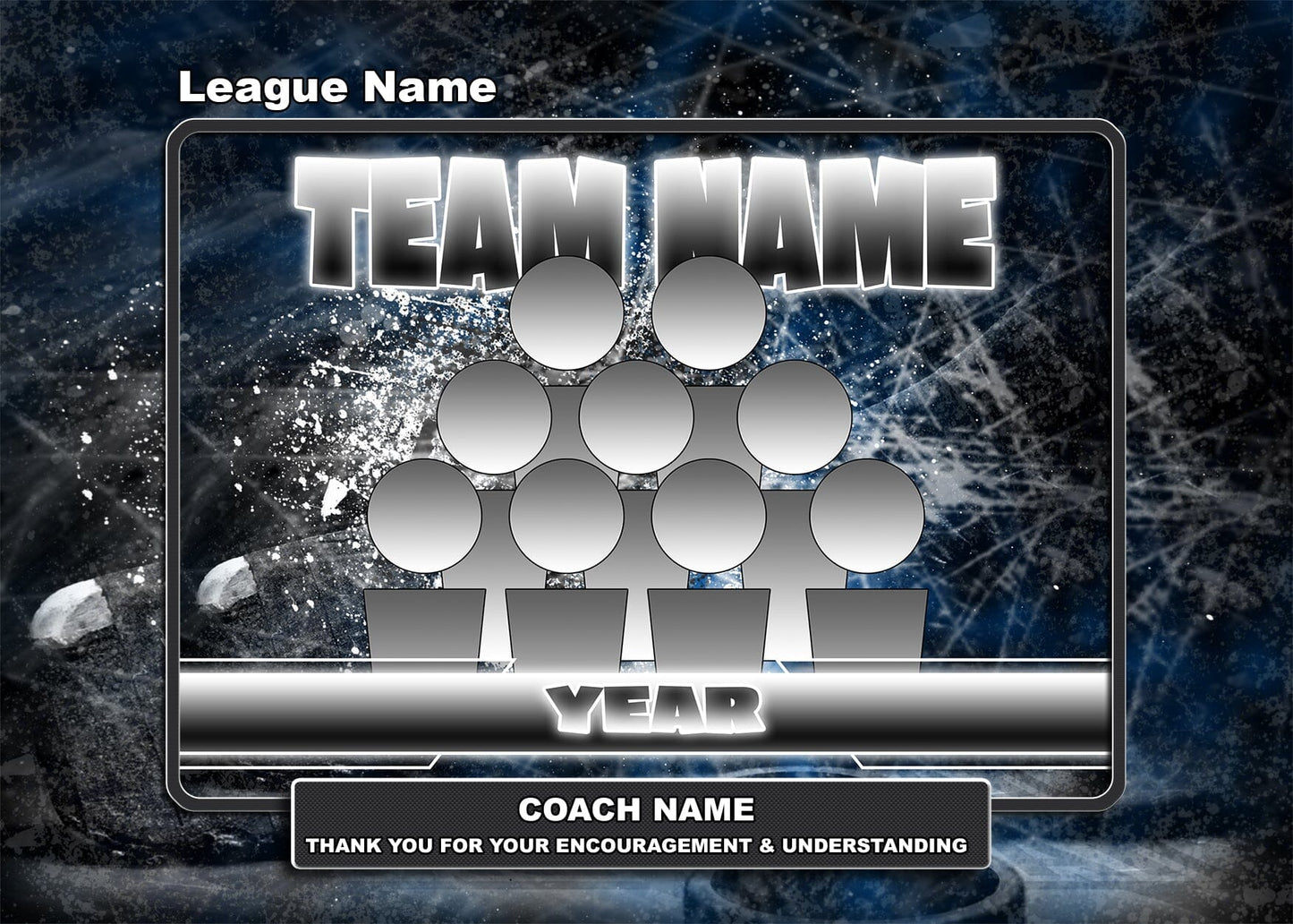 Blueliner GreenScreen Team & Individual Template Package-Photoshop Template - PSMGraphix