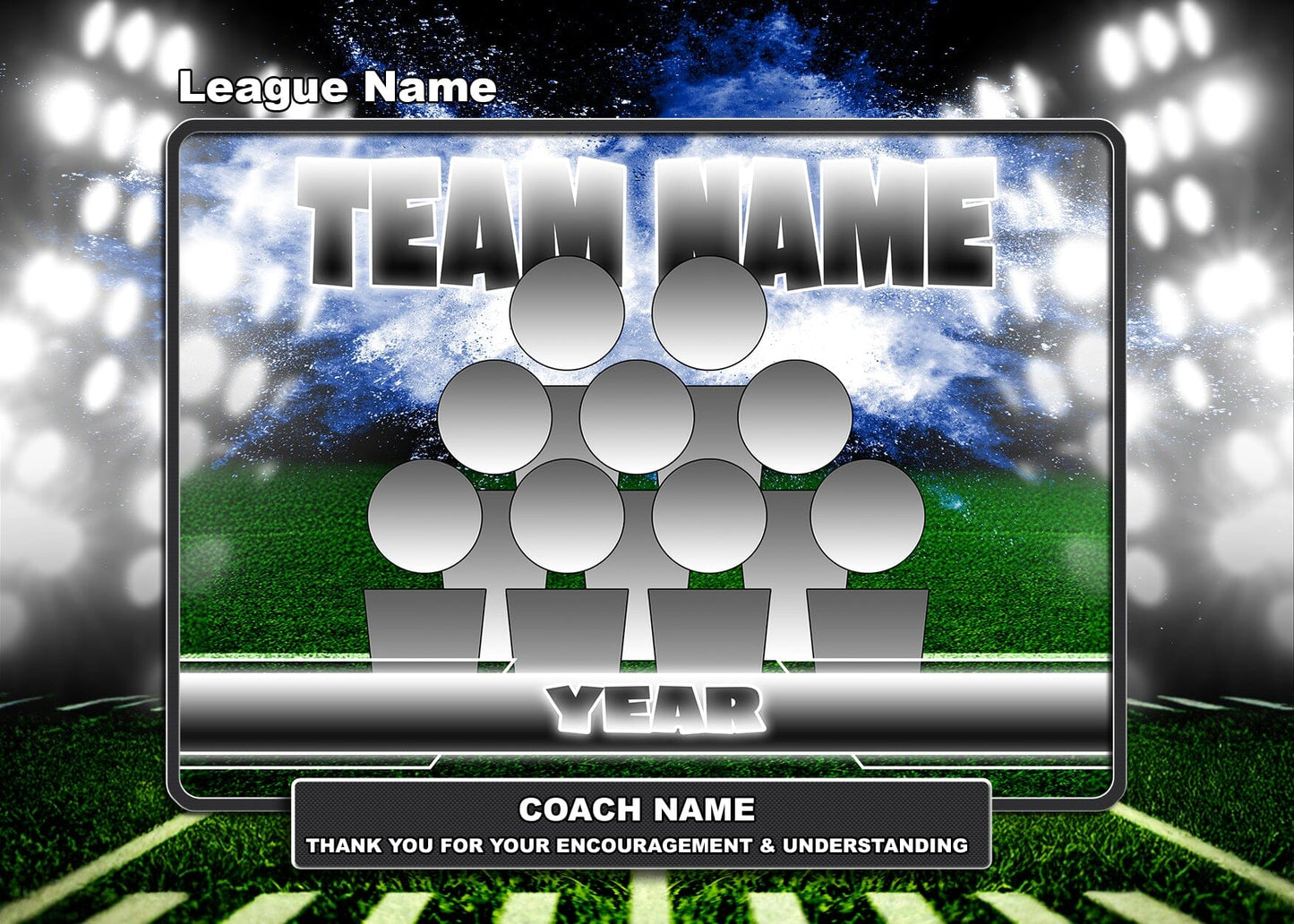 Illumination Football GreenScreen Team & Individual Graphics-Photoshop Template - PSMGraphix