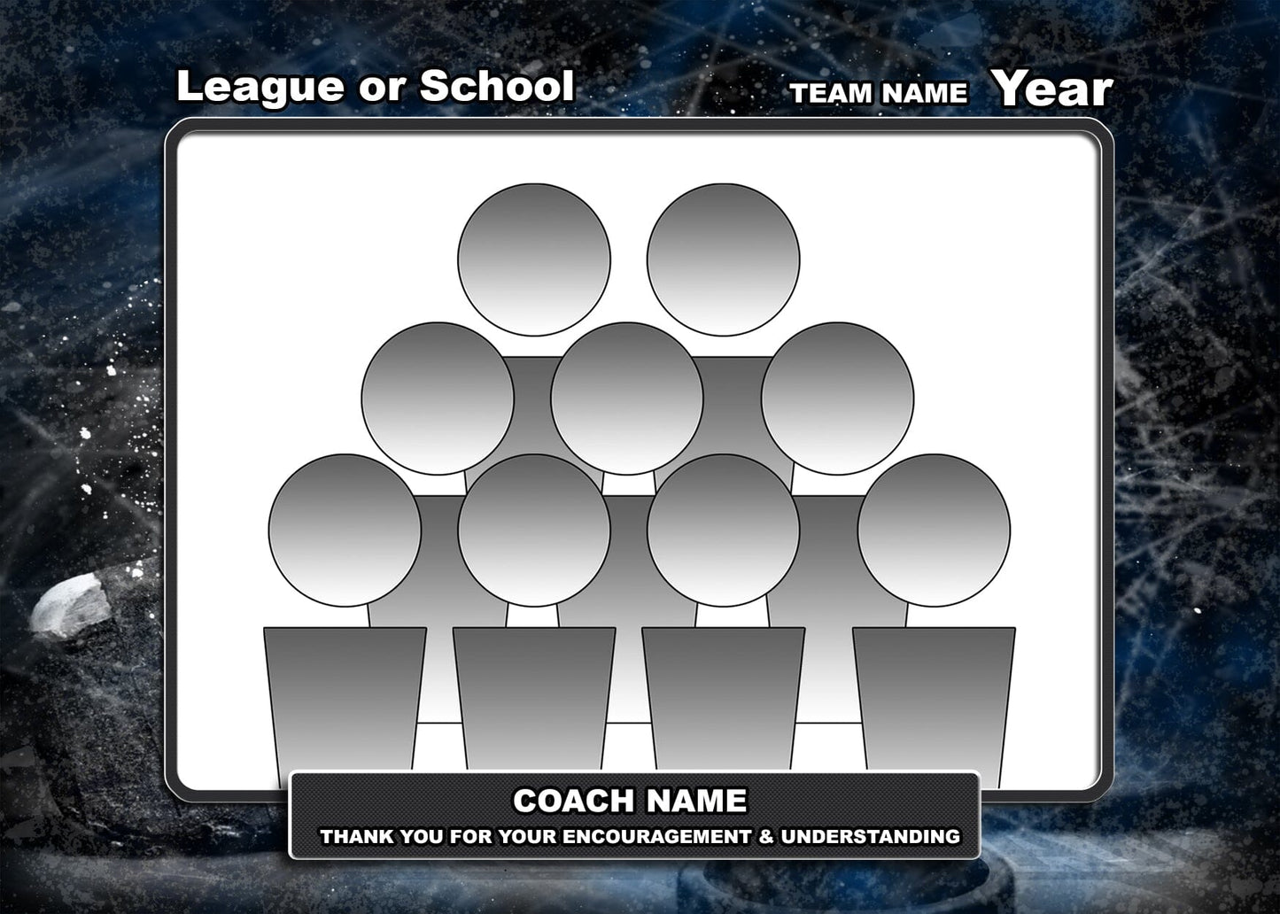 Blueliner Traditional Team & Individual Template Package-Photoshop Template - PSMGraphix