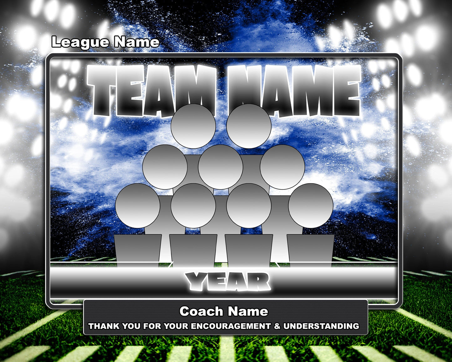 Illumination Football GreenScreen Team & Individual Graphics-Photoshop Template - PSMGraphix