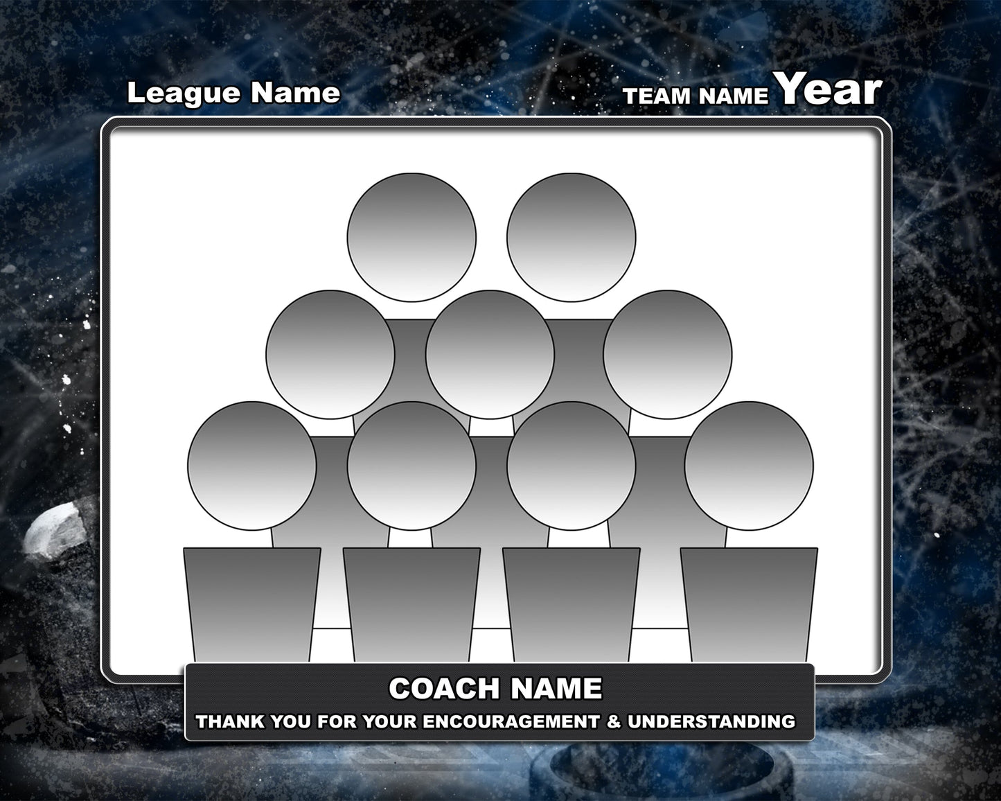 Blueliner Traditional Team & Individual Template Package-Photoshop Template - PSMGraphix