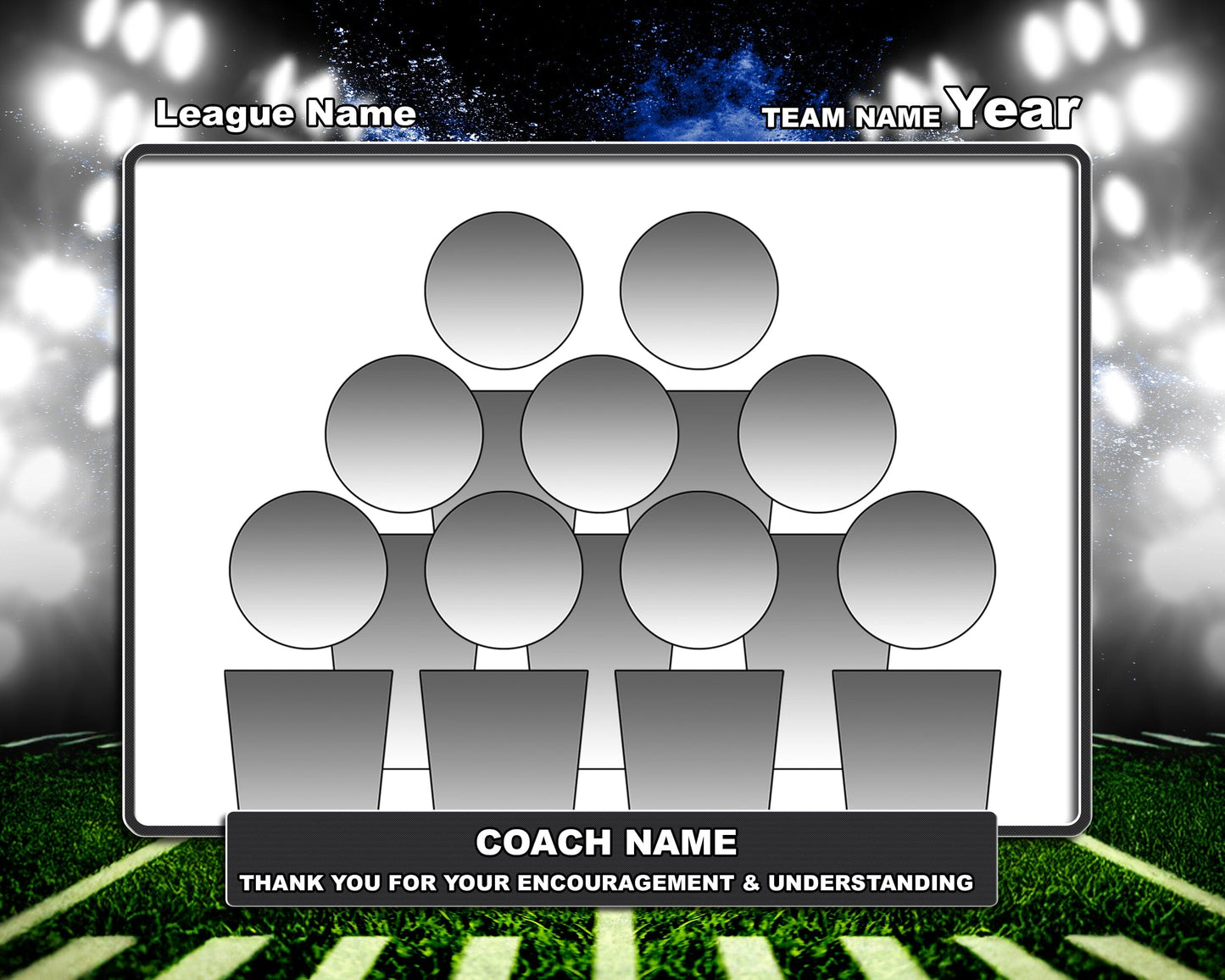 Illumination Football Traditional Team & Individual Graphics-Photoshop Template - PSMGraphix