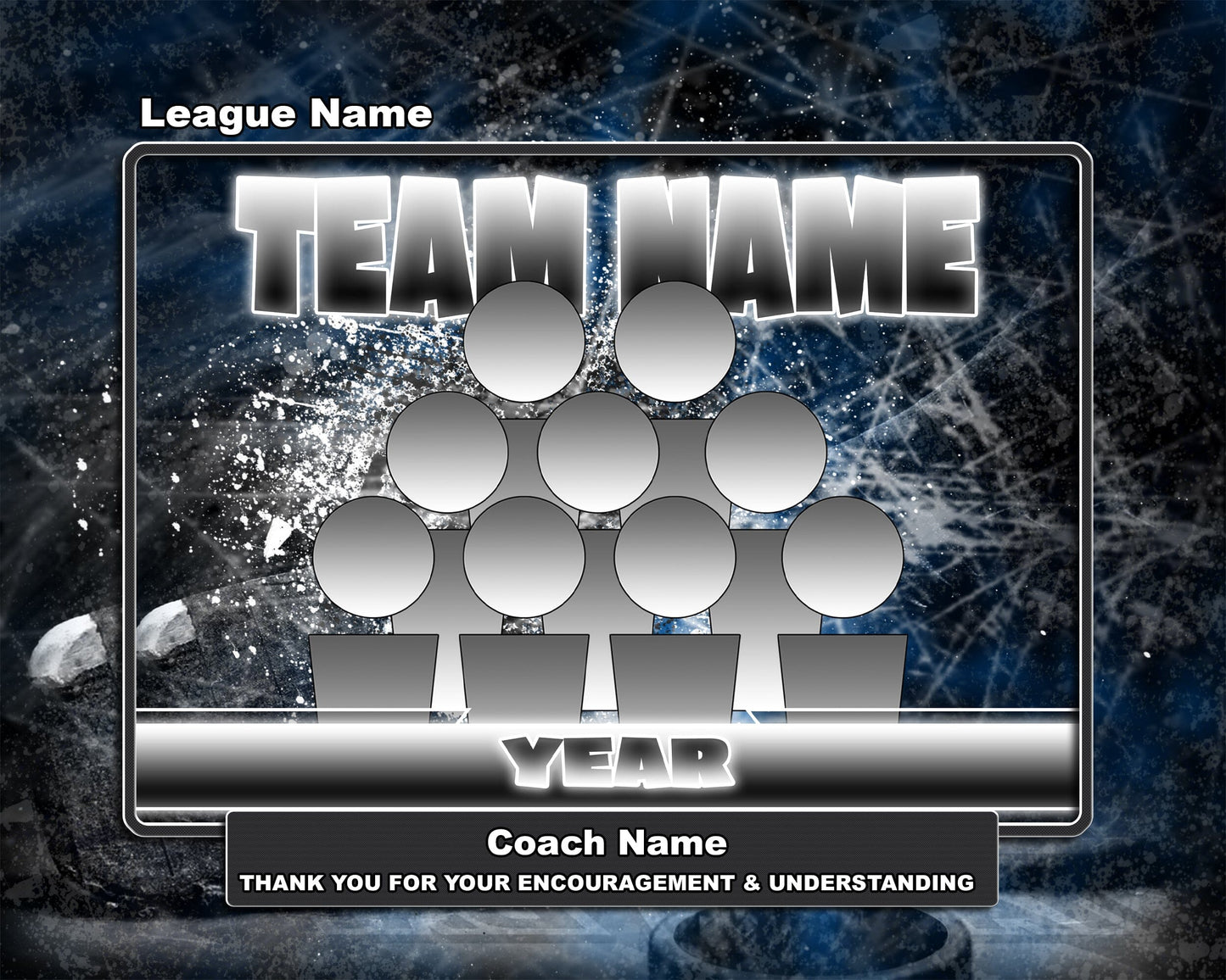 Blueliner GreenScreen Team & Individual Template Package-Photoshop Template - PSMGraphix
