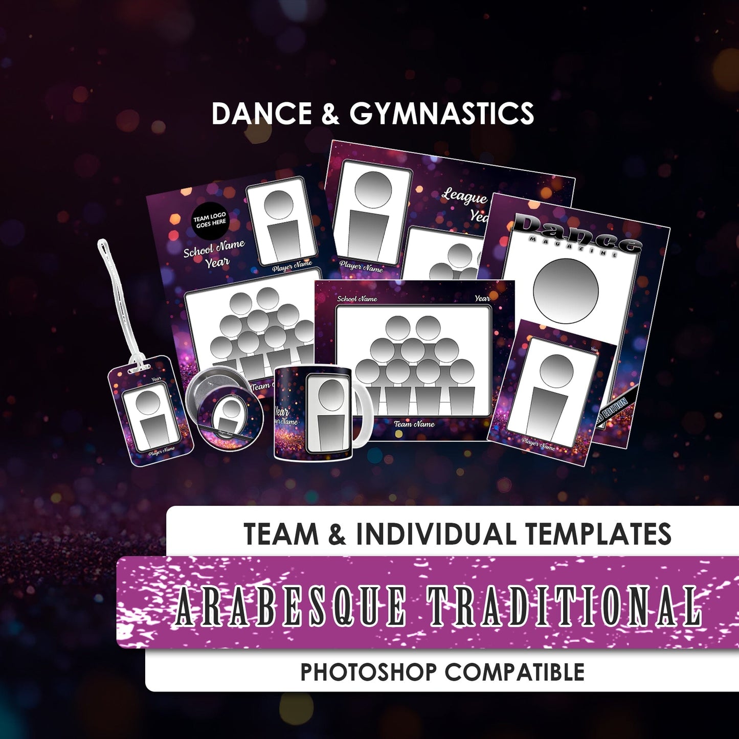 Arabesque Dance & Gymnastics Traditional-Photoshop Template - PSMGraphix