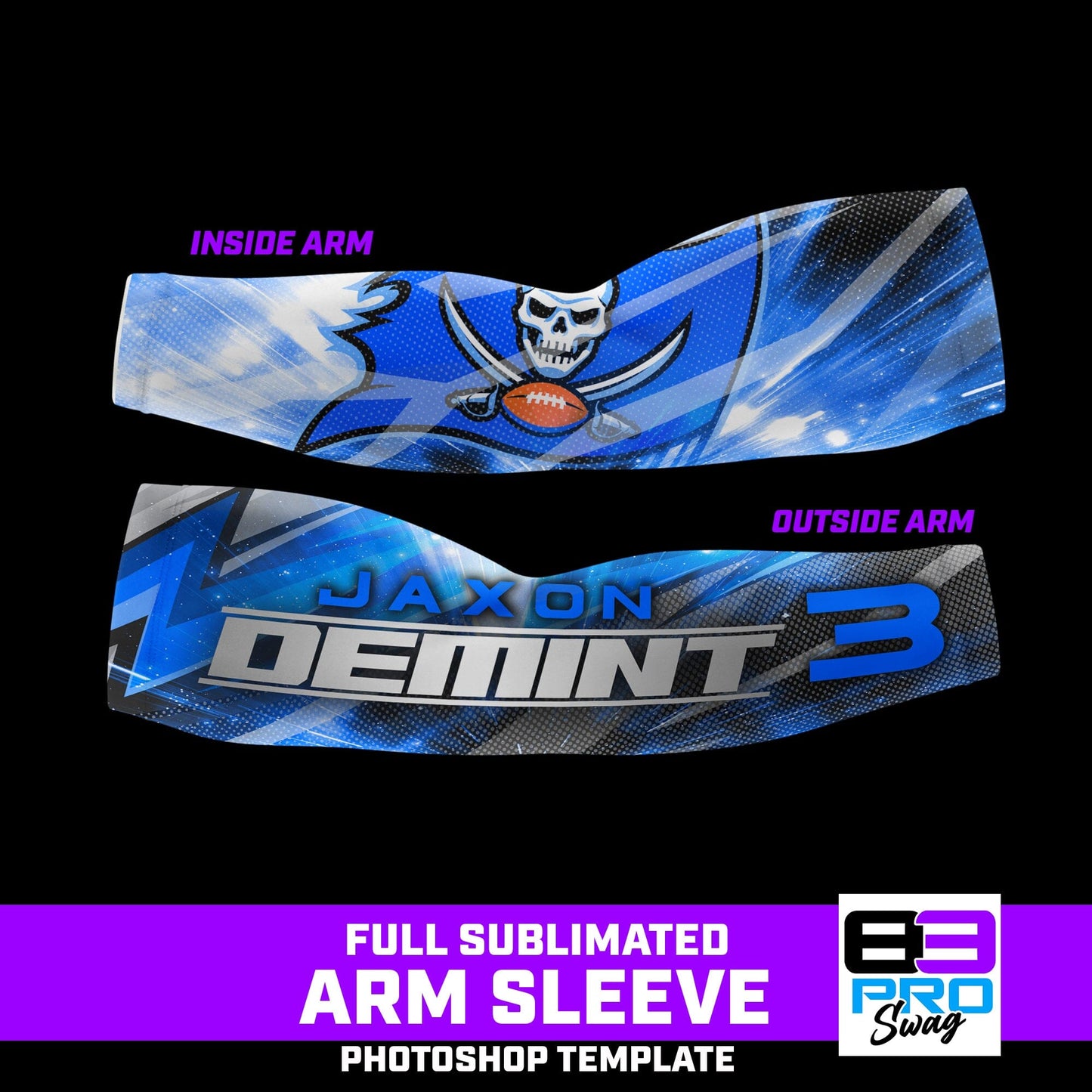 Arm Sleeve Photoshop Template - FLASH - Multi-Sport-Photoshop Template - PSMGraphix