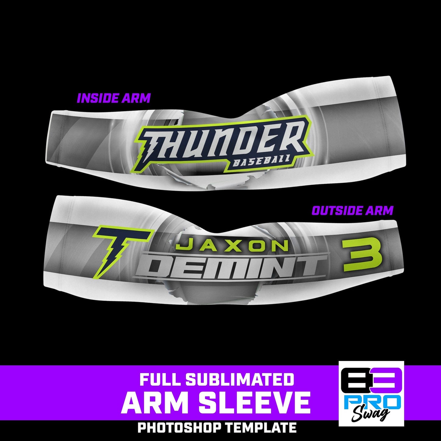METAL BREAKOUT - Arm Sleeve Photoshop Template-Photoshop Template - PSMGraphix