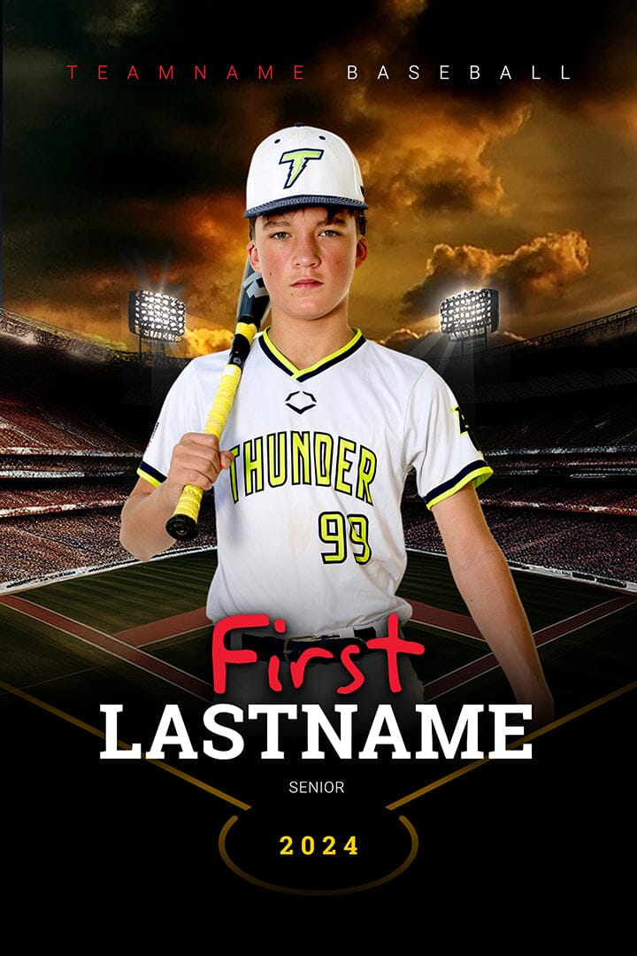 Bases Loaded - Player Banner/Poster-Photoshop Template - PSMGraphix