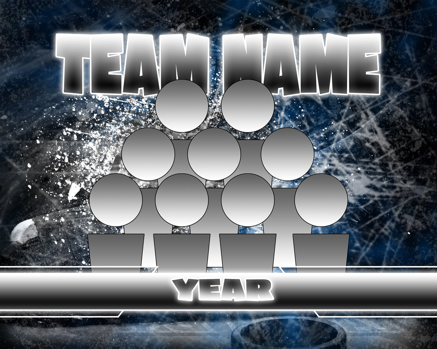 Blueliner GreenScreen Team & Individual Template Package-Photoshop Template - PSMGraphix