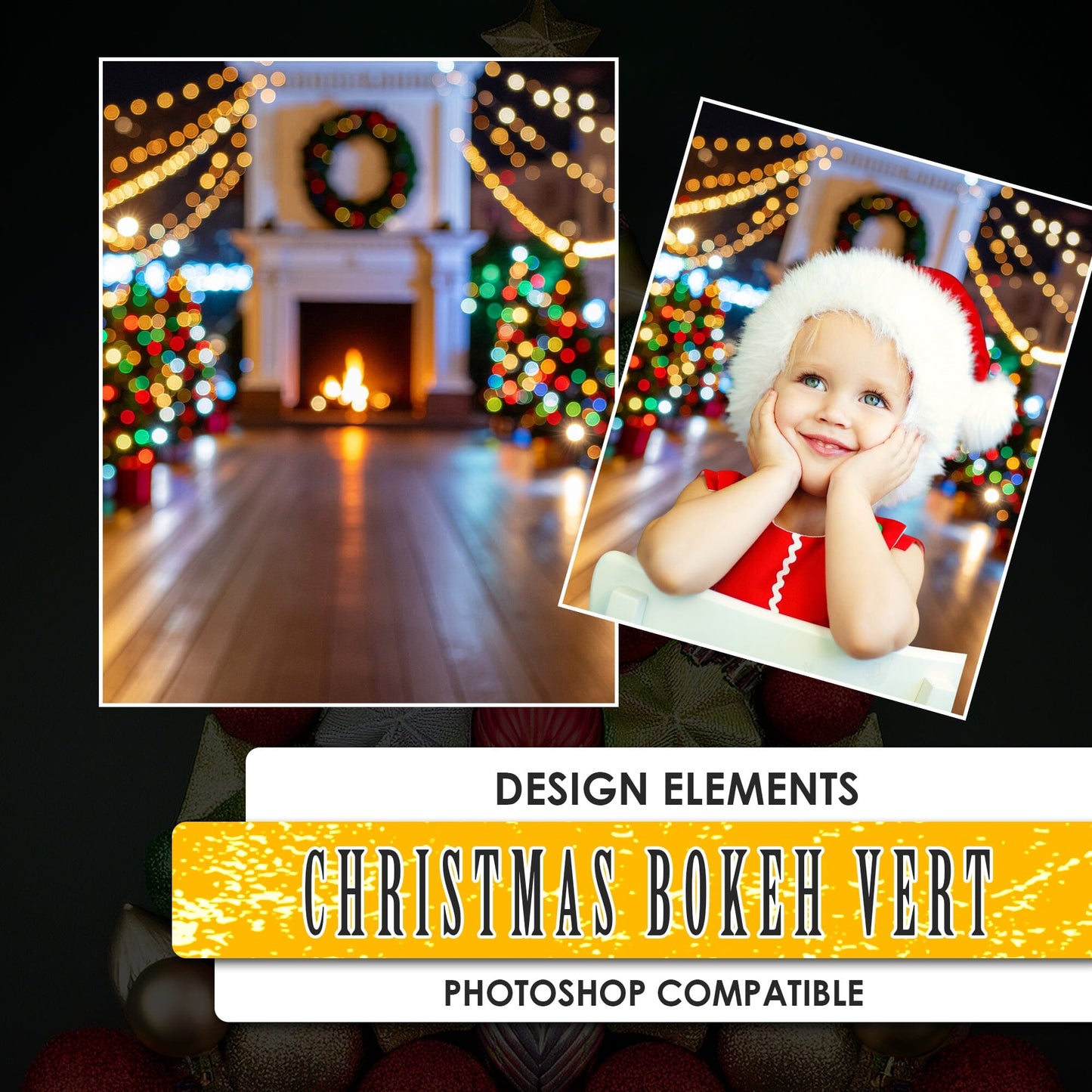 Christsmas Backgrounds - Christmas Bokeh Vertical