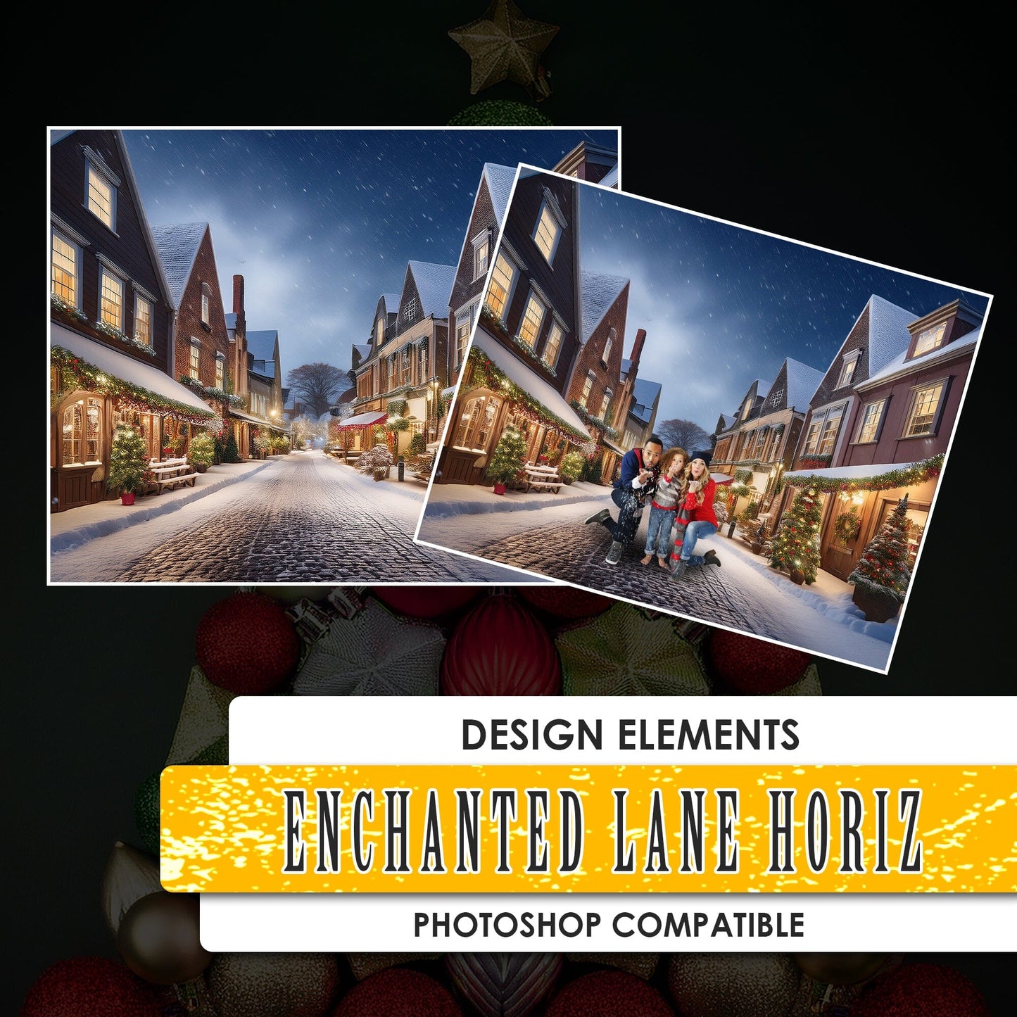 Christsmas Backgrounds - Enchanted Lane Horizontal