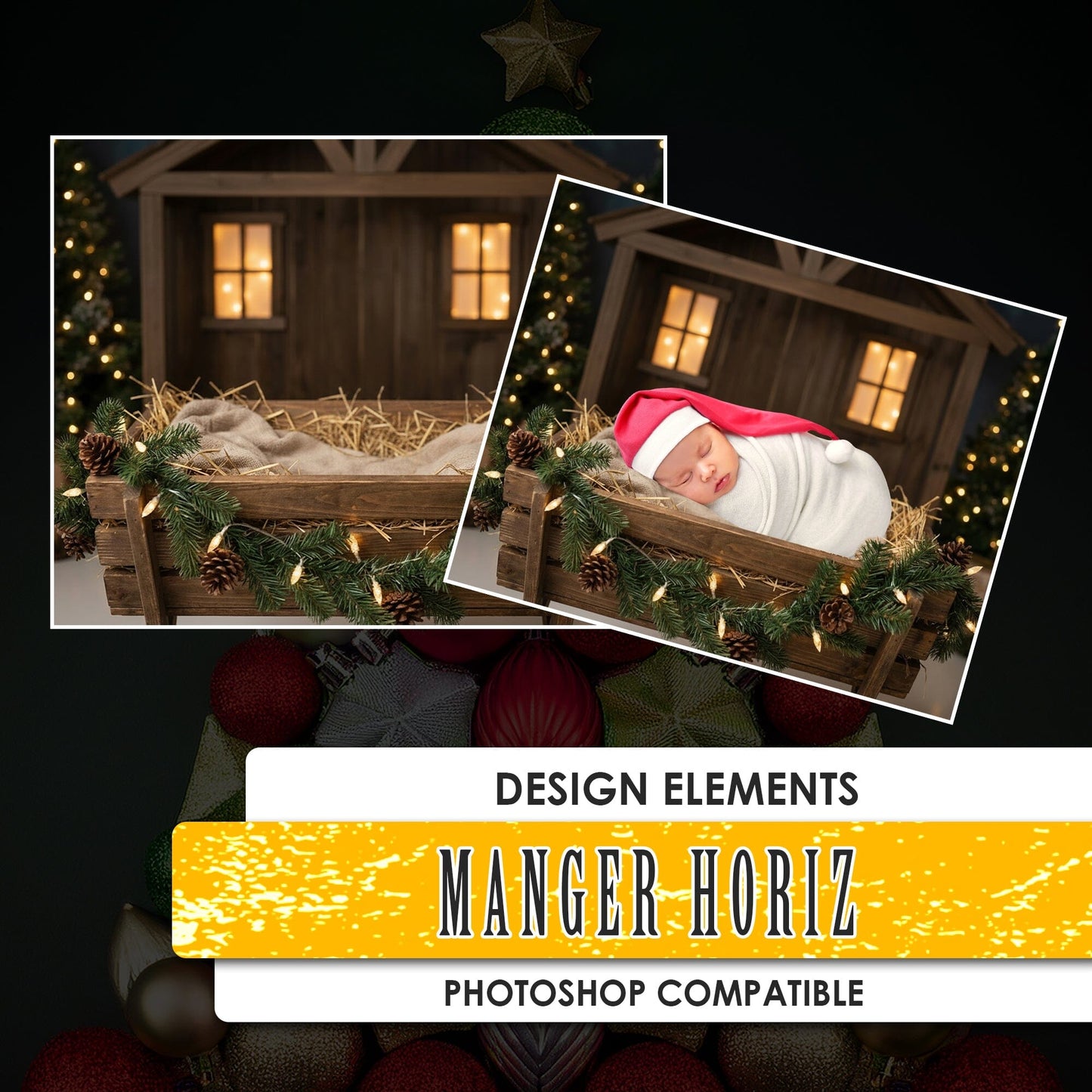 Christsmas Backgrounds - Manger Horizontal