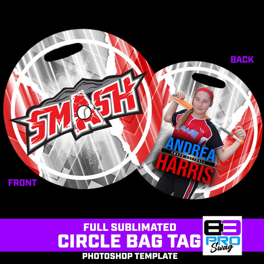 RIPPED - 4" Circle Bag Tag Photoshop Template-Photoshop Template - PSMGraphix