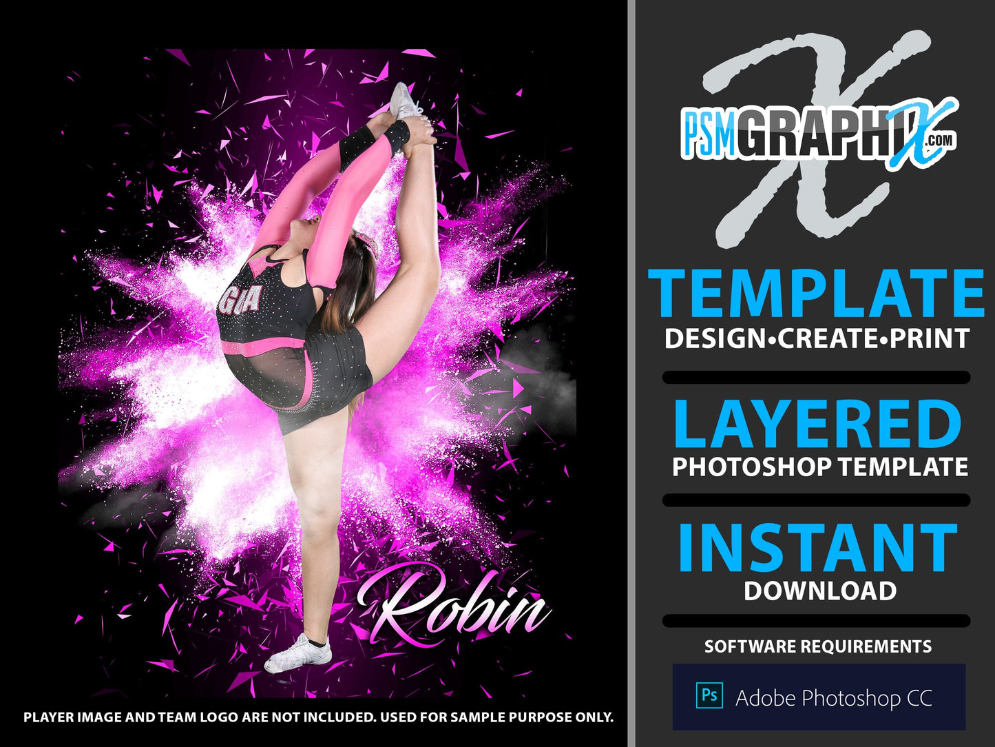 Confetti Burst - Stage Series II - Vertical Photoshop Template-Photoshop Template - PSMGraphix