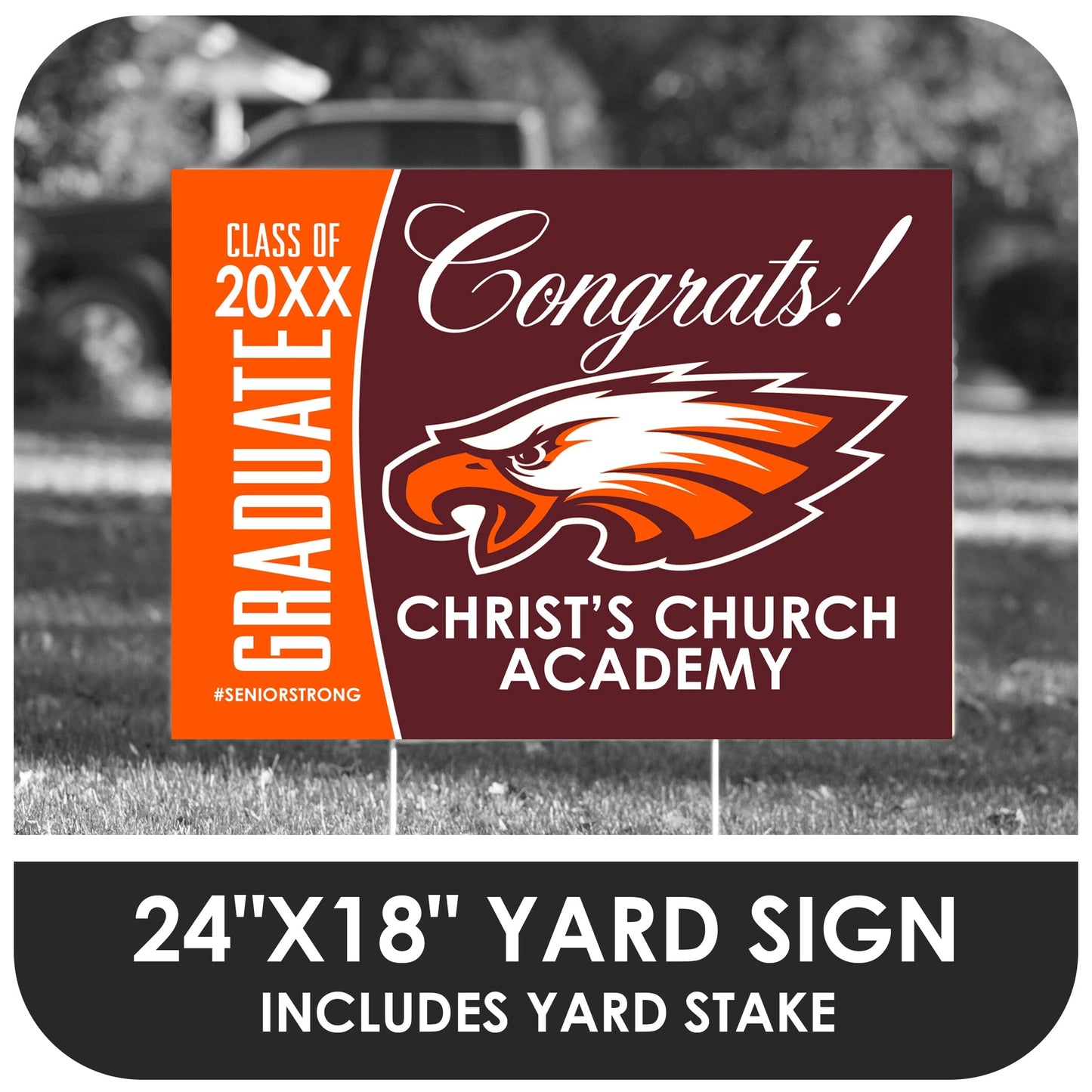 Class of 20XX Yard Sign Template - 10 Design Collections-Photoshop Template - PSMGraphix