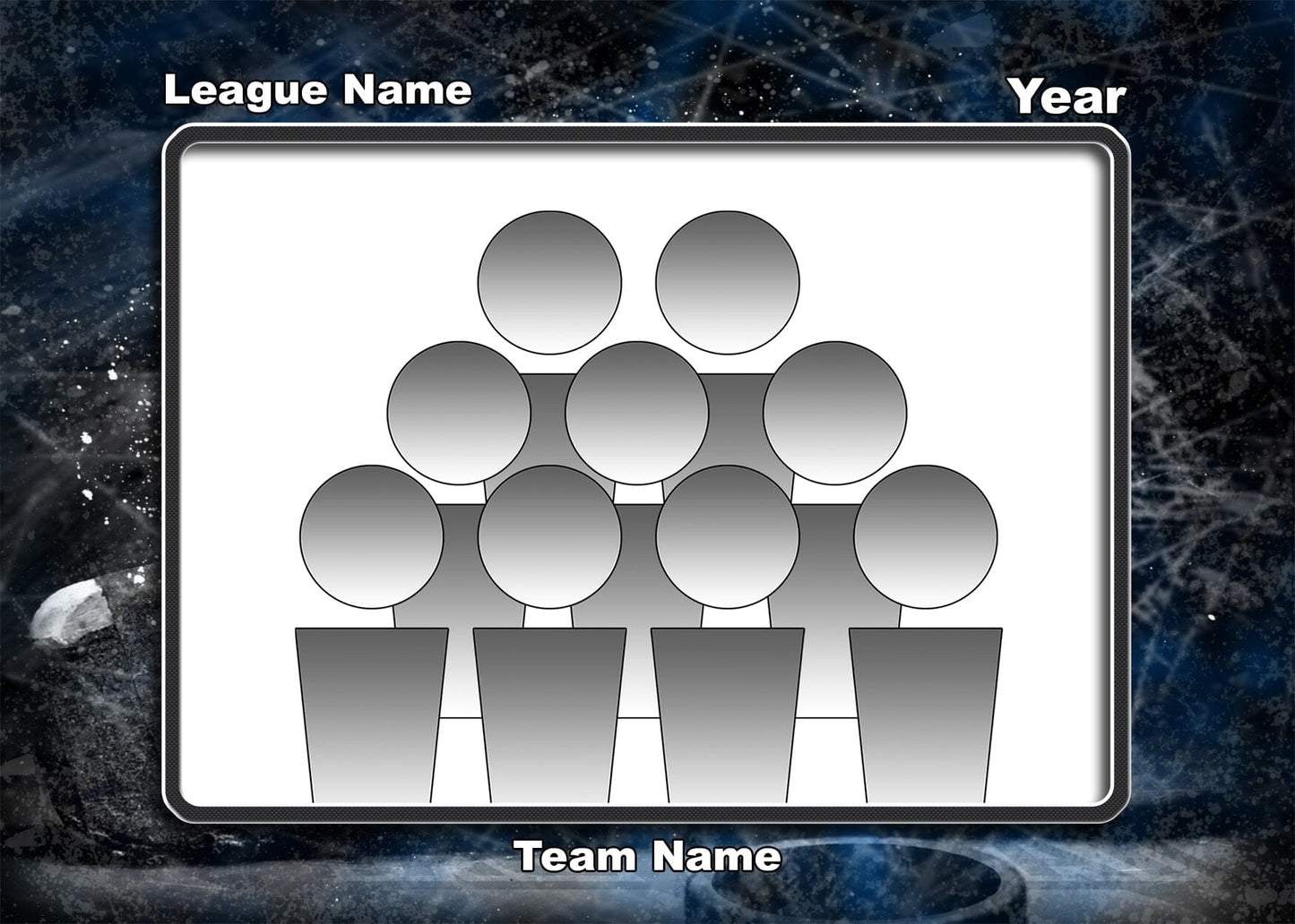 Blueliner Traditional Team & Individual Template Package-Photoshop Template - PSMGraphix