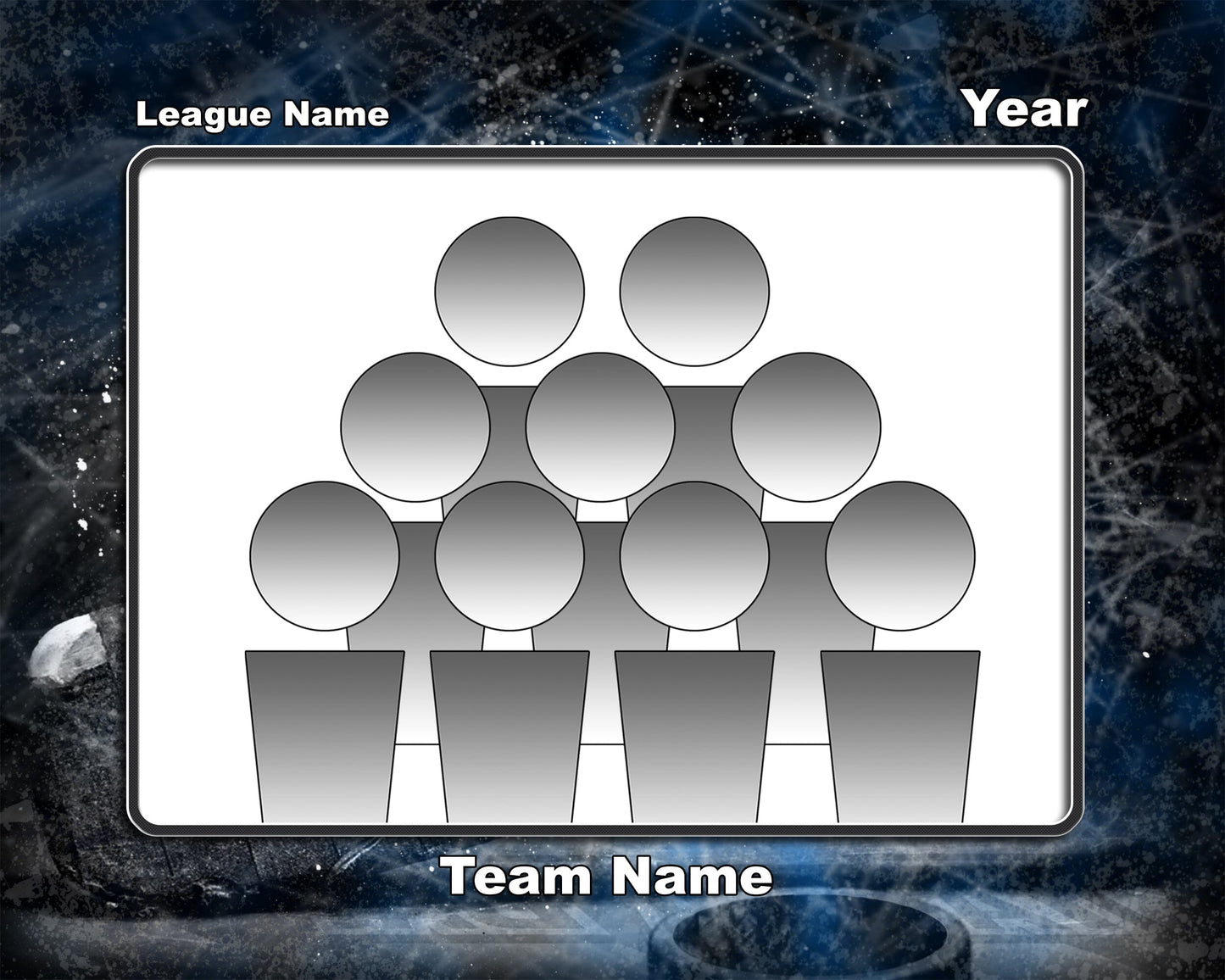 Blueliner Traditional Team & Individual Template Package-Photoshop Template - PSMGraphix