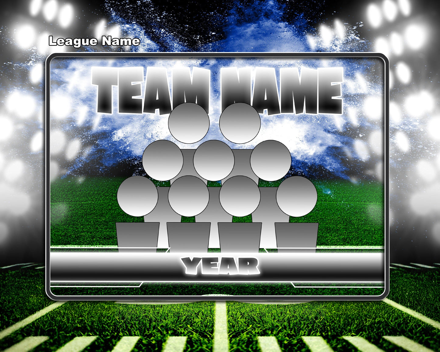 Illumination Football GreenScreen Team & Individual Graphics-Photoshop Template - PSMGraphix