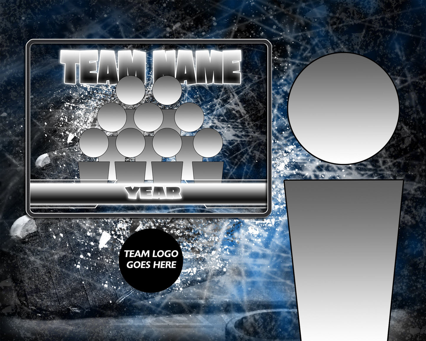 Blueliner GreenScreen Team & Individual Template Package-Photoshop Template - PSMGraphix