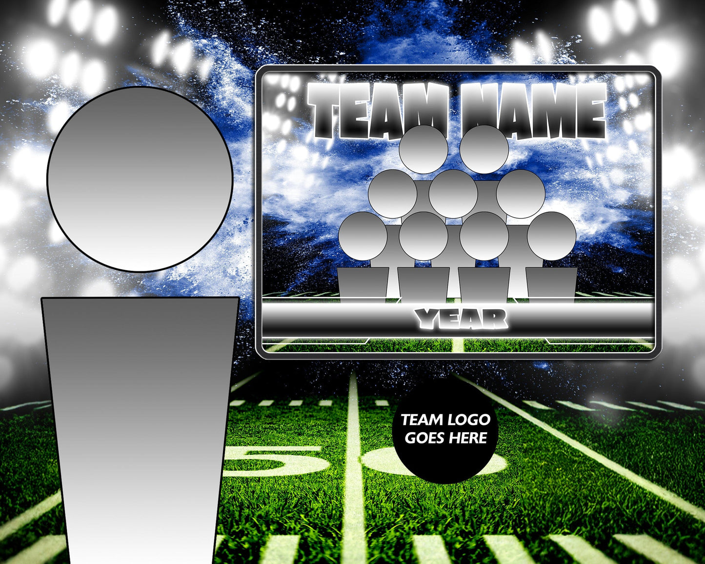 Illumination Football GreenScreen Team & Individual Graphics-Photoshop Template - PSMGraphix