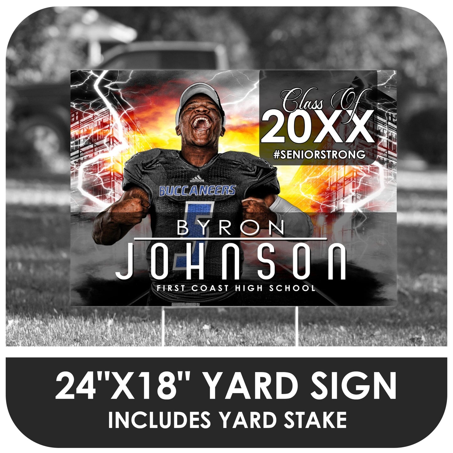 Class of 20XX Yard Sign Template - 10 Design Collections-Photoshop Template - PSMGraphix
