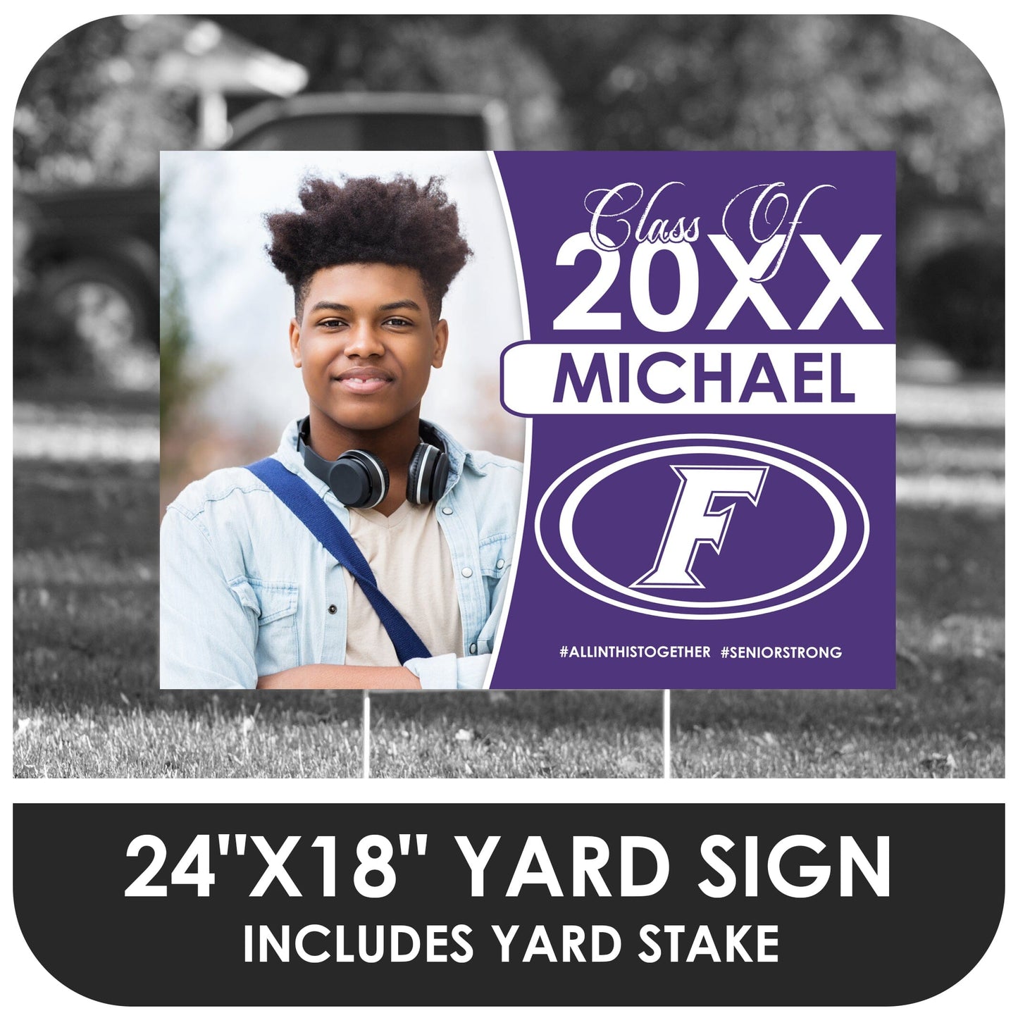 Class of 20XX Yard Sign Template - 10 Design Collections-Photoshop Template - PSMGraphix