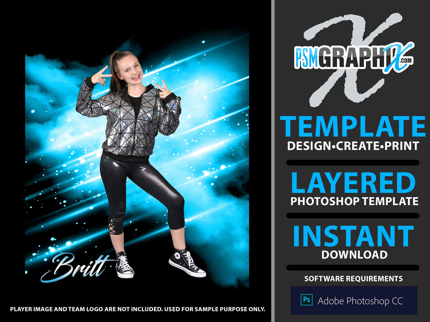 Fire Lights - Stage Series II - Vertical Photoshop Template-Photoshop Template - PSMGraphix