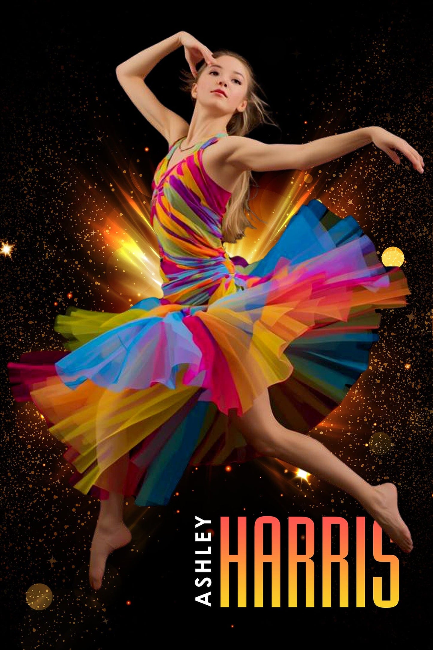 GOLD STARBURST 2:3 Ratio Player Poster/Banner