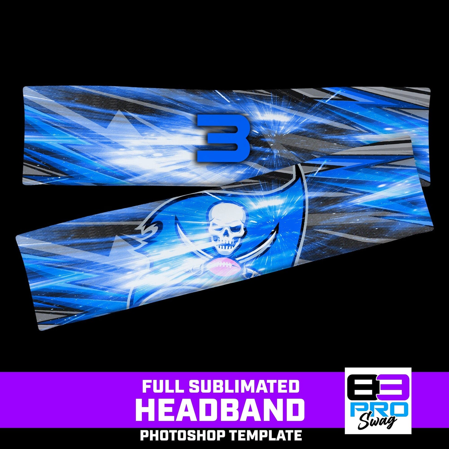 Headbands Photoshop Template - FLASH - Multi-Sport-Photoshop Template - PSMGraphix