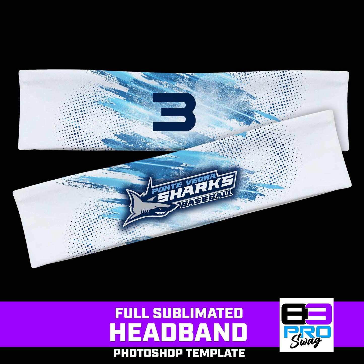 Headbands Photoshop Template - SPLASH - Multi-Sport-Photoshop Template - PSMGraphix