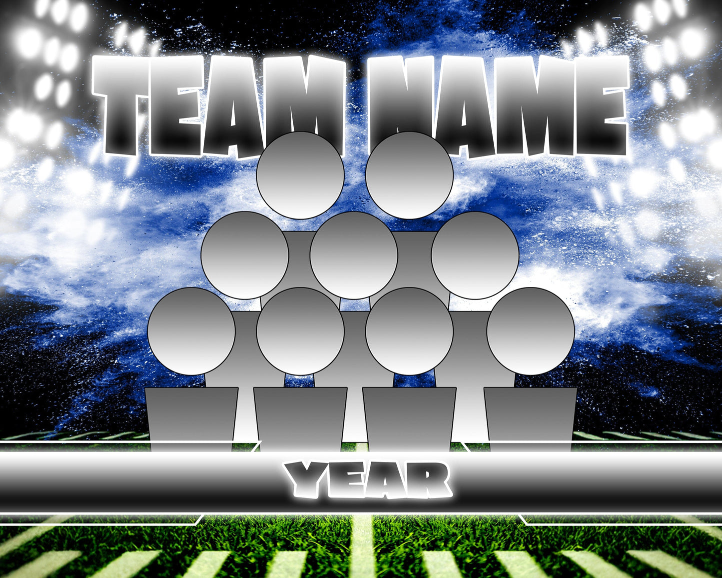 Illumination Football GreenScreen Team & Individual Graphics-Photoshop Template - PSMGraphix